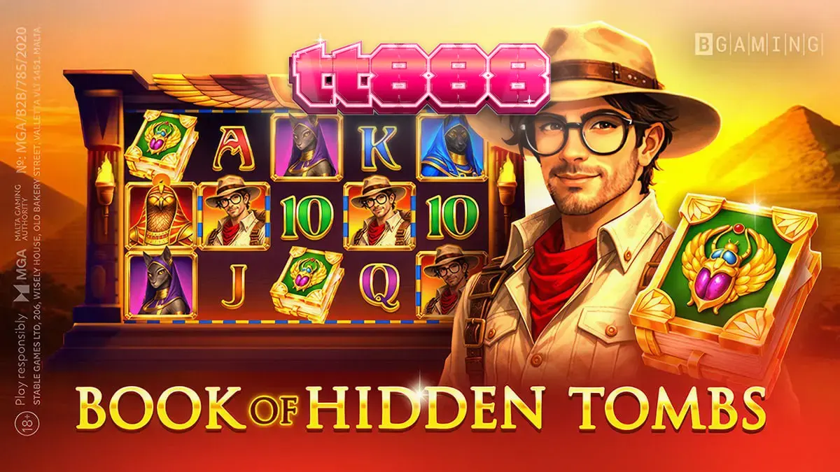 Tampilan antarmuka slot Book of Hidden Tombs di perangkat seluler
